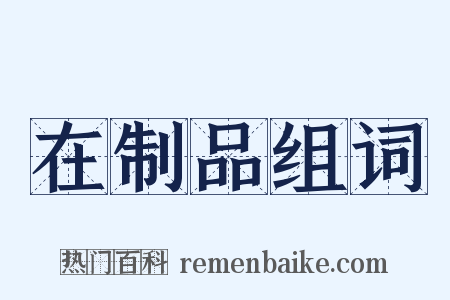 在制品组词是什么意思的图片